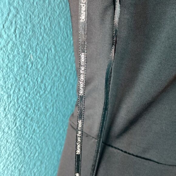 Bless'ed are the Meek Black Mya Dress Size 2 Sheer V-Neck Slim Sheath 33" Bust - Picture 13 of 16